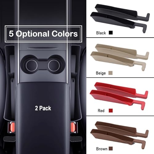 Car Seat Gap Filler Organizer, 2 Pack No-Drop Seat Side Gap Filler Plug Strip with Storage & Belt Slot, Universal Fit Auto Catcher Fill The Gap Between Seat & Console for Car, SUV, Truck, Red - color: Red, TPE