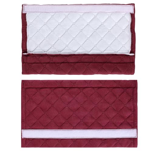 Amooca Automotive Seat Belt Cover Soft Suede Universal Fit Seatbelt Shoulder Pad Neck Protector Cushions for SUV Trucks Airplane Backpack 2 Pack Wine Red - color: Wine Red