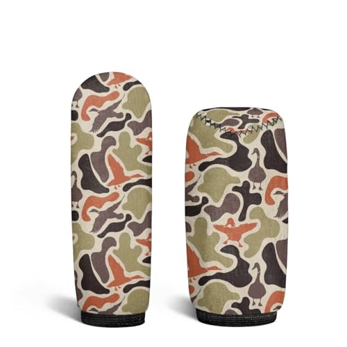 Handbrake and Gear Shift Knob Cover 2 Piece Automobile Hand Brake Cover Car Interior Accessories - color: Duck Camo-C