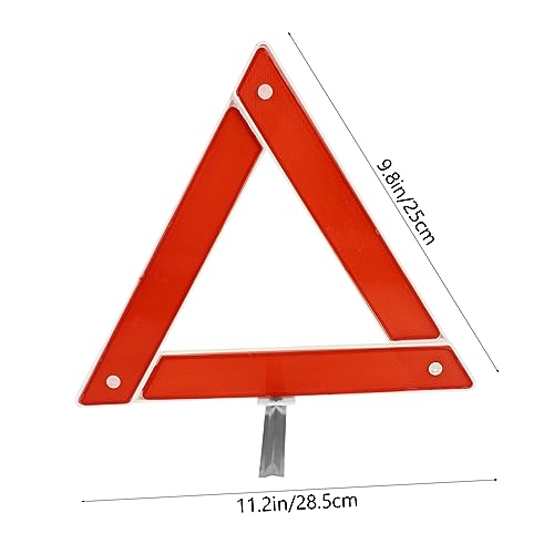 2pcs Auto Folding Safety Warning Sign Compact Roadside Emergency Reflective Triangle for Vehicle Maintenance Roadside Assistance and Construction Use