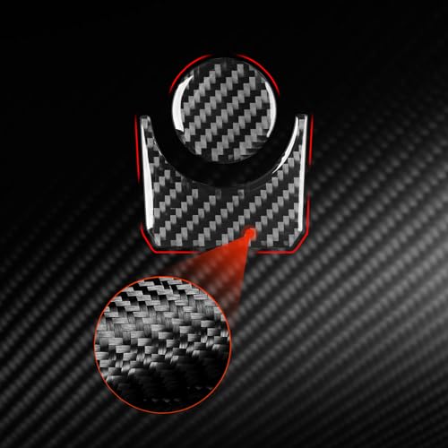 NVCNX Real Premium Carbon Fiber for Toyota Tundra 2022-2026 / Sequoia 2023-2026 2024 2025 Car Center Console Drive Mode Knob Cover Interior Trim Accessories Thick Overlay Sticker Decal 2PCs - color: Center Console Drive Mode Knob Trim