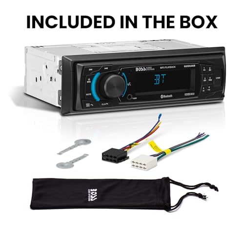 BOSS Audio Systems 625UAB Single DIN Car Stereo with Bluetooth - No CD DVD Player, AM/FM Radio Receiver, Aux Input, USB - style: 625UAB Detachable Face