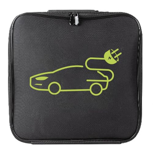 black 1pc jumper cable bag, car storage bag for charger,cable organizer, Includes EV charging cables for electric vehicles (Square) - size: Square