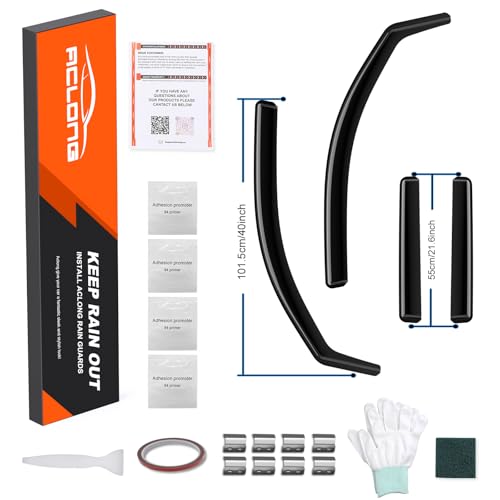 in-Channel Rain Guards Compatible with Toyota Tacoma 2024-2026, Durable Side Windows Wind Deflectors, 2024 2025 2026 Tacoma Rain Guard Black 4 PCS - size: 2024-2026 Tacoma