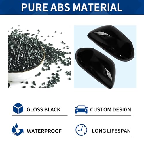 Side Mirror Cover Compatible with Toyota (Camry 2018-2025, OEM Style-Gloss Black) - size: Oem Style-gloss Black