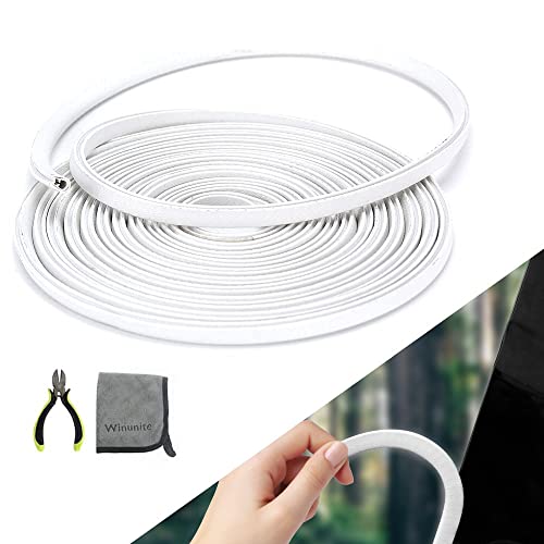 Winunite 65.6ft(20m) Car Door Edge Guards White – Fits Most Vehicles, No Glue, U-Shaped, Built-in Metal Clips, Scratch and Chip Resistant – Reduces Dings in Parking Lots - color: white, size: 65-3/5Ft