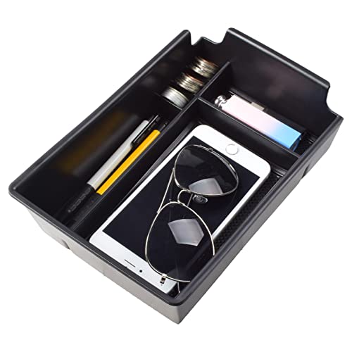 Center Console Organizer Compatible with Hyundai Sonata 2020 2021 2022 2023 Accessories, Sonata N-Line/Limited Insert Tray Secondary Storage Armrest Box ABS Black