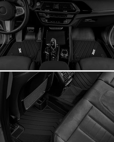 3W 2018-2024 BMW X3 Floor Mats & 2019-2025 X4 Floor Liner, All Weather TPE Custom Fit Accessories for X3 G01 X4 G02 30i M40i 30e M BMW X4 M M40i xDrive30i Full Set Car Mats, 5PCS - style: 2) X3 2018-2024 | X4 2019-2024 | Floor Mats