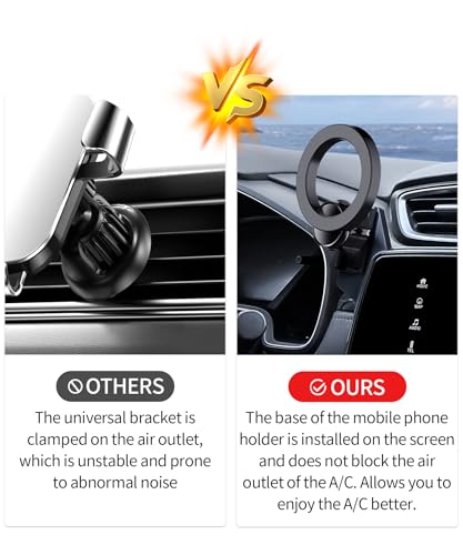 MaserWeller Car Phone Holder for Honda CRV CR-V 2017-2022 Accessories Screen Fixed Clip, 360° Rotation Phone Mount Compatible with MagSafe, Cell Phone Holder Does Not Affect Air Vent - size: For 17-22 Cr-v (5 & 7 Inch Screen Only)