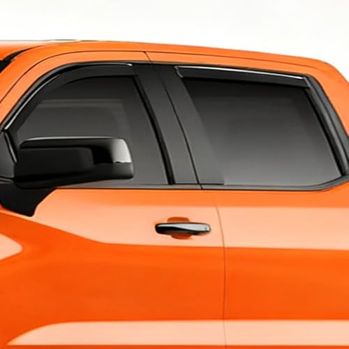 in-Channel Side Window Rain Guards Window Visors Vent Deflectors Compatible with 2014-2018 Chevrolet Silverado/GMC Sierra 1500, 2015-2018 Silverado/Sierra 2500 HD/3500 HD Crew Cab, Truck Accessoires - size: For 2015-2018 Silverado/Sierra Crew Cab