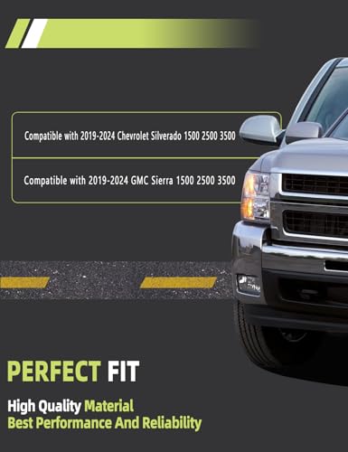 Outside Mirror Caps White Compatible with Chevy Silverado 1500/ GMC Sierra 1500 2019-2024 Accessories Parts Replaces 84328137 Left Right 1 Pair