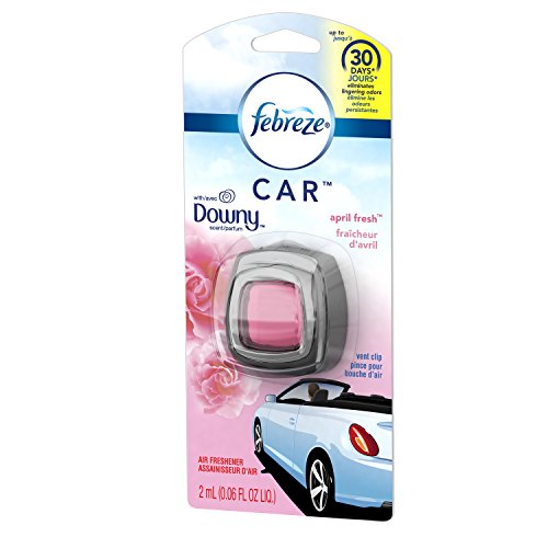 Febreze Car Vent Clip with Downy April Fresh Scent - size: 0.06 Fl Oz (Pack of 1)