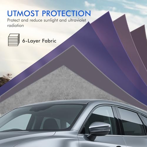 Car Cover Waterproof All Weather, 6 Layers Outdoor Full Exterior Cover Rain Sun UV Snowproof Protection with Zipper Cotton, Mirror Pocket for Mazda CX-5 - style: Mazda CX-5