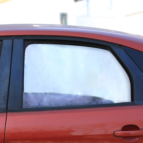 Silver Car Window Sun Shade - Side Thiken Curtain Magnetic 100% Block Light Car Window Covers with Cooler Feeling (Silver, D-Back-2pcs) - size: D-back-2pcs