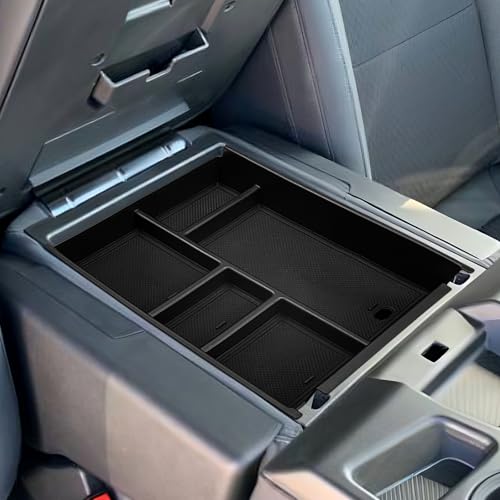 Zxiaochun Center Console Organizer Compatible with 2019-2025 2026 Chevy Silverado/GMC Sierra 1500 & 2020-2026 Silverado/Sierra 2500HD 3500HD, Armrest Box Storage Tray (Split-Bench Folding Seat ONLY) - size: Armrest Tray