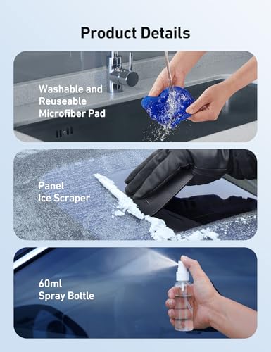 AstroAI Windshield Cleaner Tool, Microfiber Car Window Cleaner with 4 Reusable and Washable Microfiber Pads and Extendable Handle Auto Inside Glass Wiper Kit, Blue - color: Blue