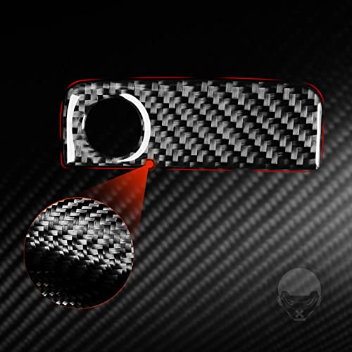 Real Carbon Fiber Glove Box Keyhole Handle Panel Sticker Cover Compatible with Benz CLA C117 2014-2018 GLA X156 2015-2019 Accessories Black - A - color: Glove Box Keyhole Handle Panel - a