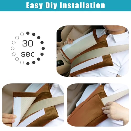 Super Soft Seatbelt Pillow, Seat Belt Pillow for Mastectomy Post-Surgery, Seat Belt Cushion for Heart Surgery Recovery, Hysterectomy Abdominal Incision Recovery Seatbelt (Pumpkin, Large) - color: Pumpkin