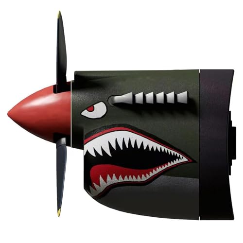 P-40 Warhawk Car Air Freshener, Vent Clip With Spinning Propeller, Car Accessories for Men to Enjoy your Drive Pleasure, Shark Nose Style Freshener Clip for Most Air Vents (Shark Mouth) - color: Shark Mouth