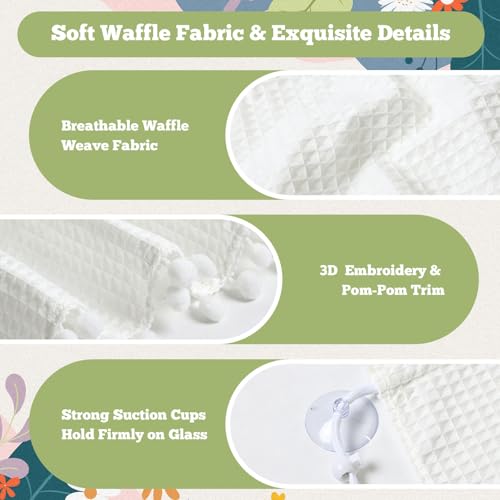 Car Side Window Sun Shade Privacy Curtain for Baby, 25.2"x18.1" Cute Blackout UV Protection Car Window Shades with Suction Cup for Back Seat, Auto Camping Windows Screen Shades (One Big Tulip) - color: One Big Tulip