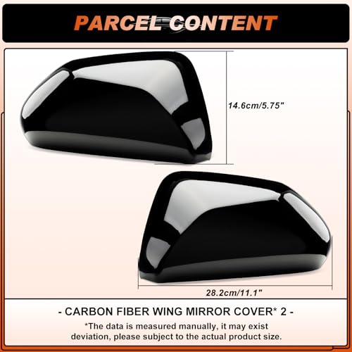 ACLONG Glossy Black Mirror Covers Fit for Toyota Camry 2018-2025 – Driver & Passenger Side Rearview Cap Replacement (1 Pair) - size: Fit for Toyota Camry 2018-2025-Glossy Black