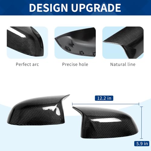 Real Carbon Fiber Side Mirror Cover Compatible with X3 G01 X4 G02 / Pre-lci X5 G05 X6 G06 X7 G07 (Real Carbon Fiber, G01 G02 G05) - color: Real Carbon Fiber, size: G01 G02 G05