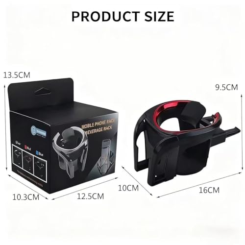2-in-1 Car Air Vent Cup Holder and Cell Phone Mount, Anti-Spill Drink Slot & Fixed Angle Phone Clip, Universal Vehicle Organizer for Hands-Free Navigation