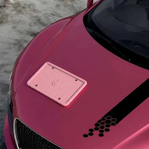 Rightcar Solutions Car Plate Frame, Silicone License Plate Frame, Rust-Proof Rattle-Proof Weather-Proof License Plate Holder for Front or Rear, Pink, 1 Pack - color: Pink