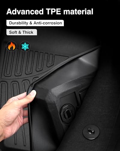 Powerty Floor Mats for 2023 2024 2025 2026 Honda HR-V HRV Accessories All Weather Floor Liner 3D TPE 1st & 2nd Row Floor Mat Heavy-Duty Floor Liners - size: 4)Honda HR-V|23-26|1st & 2nd Row