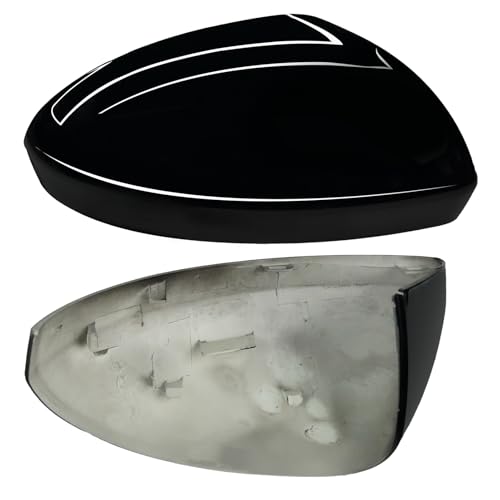 Moonlinks Compatible with Nissan Sentra 2020 2021 2022 2023 2024 Side Mirror Cover Replacement, Glossy Black Right Passenger Side Clip-on Mirror Cap for Sentra S/SR/SV/Sense/Advance/Exclusive - color: Right Black