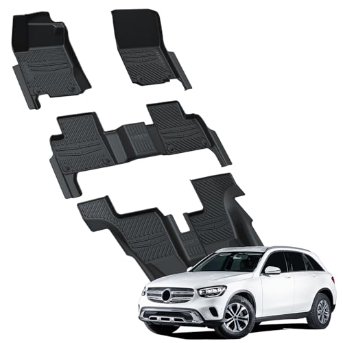 LASFIT Floor Mats Fit for Mercedes Benz GLS 2017-2019 350d / 450/550 / 63 AMG, GL 2013-2016 350/450 / 550/63 AMG, All Weather TPE Floor Liners for GLS 2013-2019 Car Mats, 1st & 2nd & 3rd Row - size: 2013-2019 | For Mercedes Benz GLS | 1st & 2nd Row