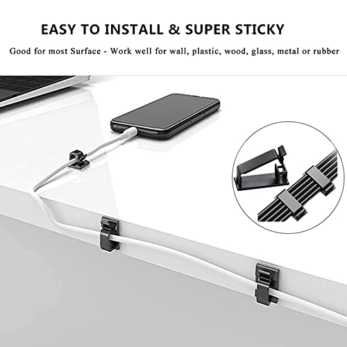311Pcs Cable Management Organizer Kit 4 Cable Sleeve Split,53Cable Clips 12Cord Clips Holder,22 Cable Ties, 20 Adhesive Wall Cable Tie, 200Fasten Cable Ties for TV Office Home Electronics - size: 311 Pcs