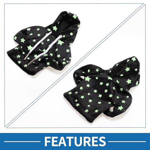 Universal Shift Knob Cover Star Glow in the Dark Pattern Gearstick Hoodie Shifter Lever Knob Hoodie for Car RV Truck SUV Fabric Black - color: Black