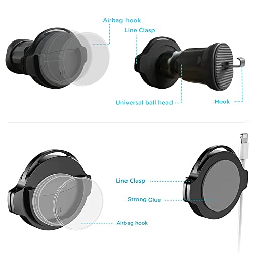 Socket Phone Mount for Car 360 Rotation Vent Phone Mount Holder Car Grips Dashboard Stand for Socket Users Fit for iPhone Samsung Universal(Vent + Flat) - style: Vent + Flat