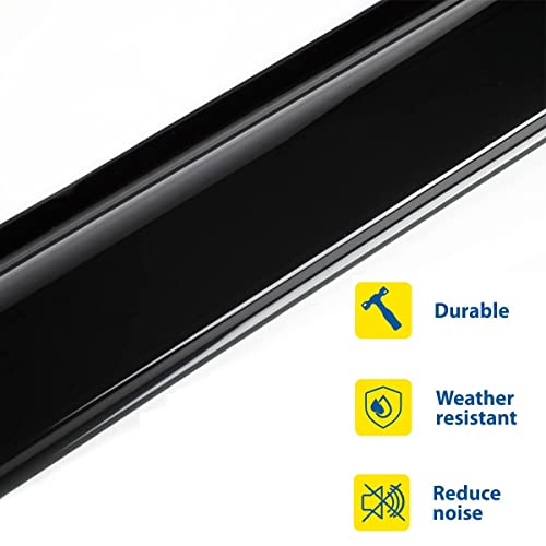 Tape on Window Visors rain Guards Vent Deflectors Rain Guards Compatible with 2009-2014 Ford F-150 SuperCrew (Crew) Cab, Side Window Deflector Vent Rain Guard Sun Shade Truck Accessories 4PCS 94155 - size: Compatible with Ford F150 Crew Cab 2009-2014