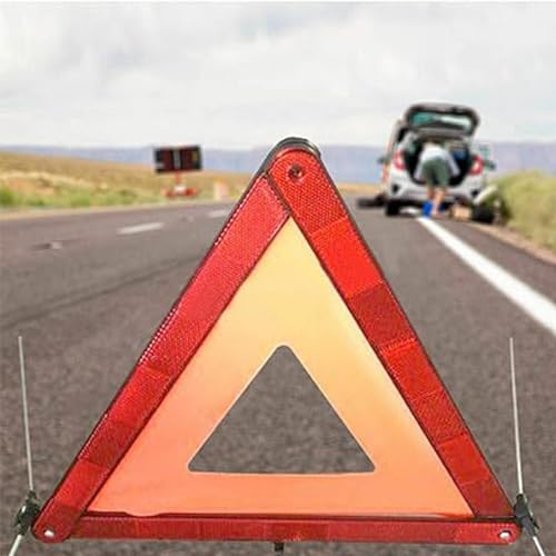 Riloer Visibility Car Emergency Roadside Kit Safety Triangle Warning Kit Car Roadside Emergency Kit with Reflective Warning Triangle Visibility Roadside Vest for Car Trucks