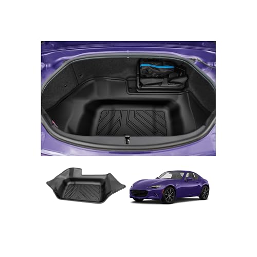Powerty Trunk Mat for Mazda MX-5 Miata 2016-2025 2026 Accessories, All Weather Cargo Mat TPE Cargo Liner Replacement for Rear Trunk,Black - size: Cargo Mat|for|16-25|mazda Mx-5 Miata