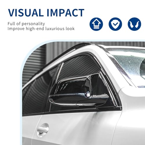 Side Mirror Cover Compatible with X3 G01 X4 G02 / Pre-lci X5 G05 X6 G06 X7 G07 (Gloss Black, G01 G02 G05) - color: Gloss Black, size: G01 G02 G05