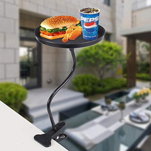 JSCARLIFE Car Food Tray Holder, Adjustable Car Snack Tray 360-degree Swivel Dining Table Clip Type Storage Tray