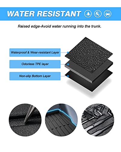 Powerty Trunk Mat Compatible with Toyota Prius 2019-2023 Cargo Liner Accessories All Weather Cargo Mat TPO (Latest XW50 Since November 2018) - size: Cargo Mat|For|19-23|Toyota Prius