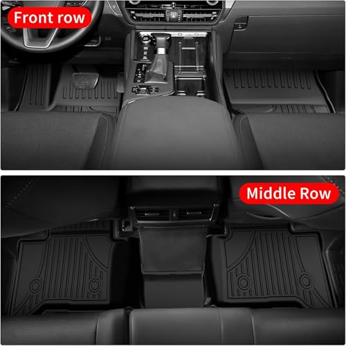 AOMSAZTO Floor Mats Compatible with 2024 2025 Toyota Land Cruiser & Lexus GX550: All Weather Floor Liner Replacement for 2025 Toyota Land Cruiser Interior Accessories - style: 2024-2025 | For Toyota Land Cruiser Floor Mats
