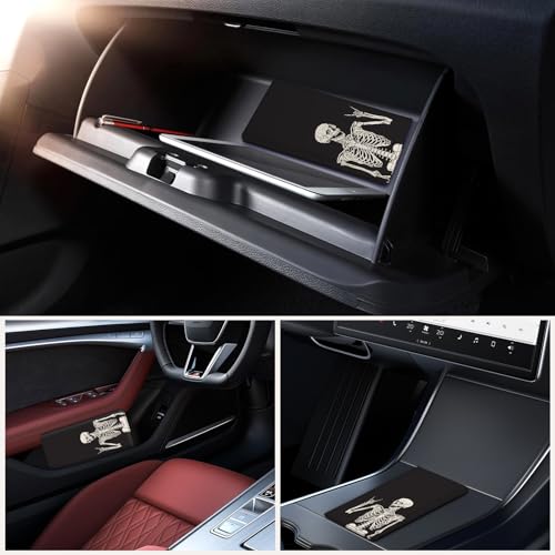Car Registration and Insurance Holder,Colour Patterns Men Women Car License Document Registration and Insurance Card Holder - color: Human Skeleton