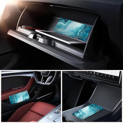 Car Registration and Insurance Holder,Colour Patterns Men Women Car License Document Registration and Insurance Card Holder - color: Blue Ocean