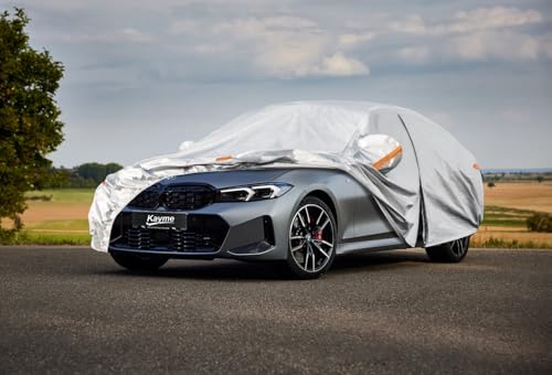 Kayme 6 Layers Car Cover Custom Fit for BMW 3 Series 320i 325i 328i 330i 335i (2013-2025) Waterproof All Weather for Automobiles, Outdoor Full Cover Rain Sun UV Protection.Silver - size: 4. Custom Fit BMW 3 Series