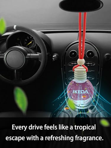 Ikeda Car Air Freshener: Hanging Car Smell Air Freshener | 10ml Hanging Car Perfume | Long Lasting Fragrance | Strong Scents Diffuser for Auto Home (Bubble gum)