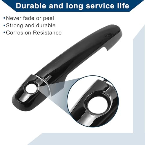 Car Door Handle Cover Trim for Toyota Corolla Sedan 2003-2010 |Side Door Handle Cover| Durable| 1 Set Black
