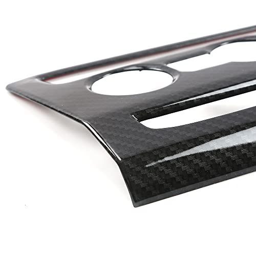 for Volkswagen Atlas 2018 2019 2020 2021 2022 2023 Atlas Cross Sport Accessories, Center Console Knob Panel Cover ABS Carbon Fiber Texture - size: CENTER KNOB PANEL COVER-1PC