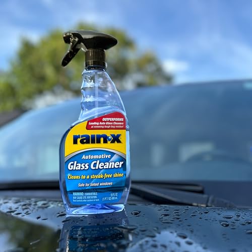 Rain-X RainX 630018 Glass Cleaner, Concentrated Streak-Free Formula for Car Windows, Windshield & Mirrors, Removes Bug Residue, Road Grime & Smoke Film - 23 Fl Oz