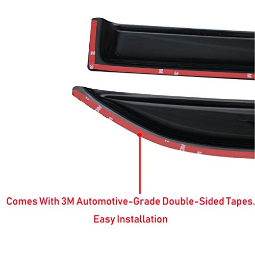 2019-2025 Window Visors Rain Guards for Chevrolet Silverado GMC Sierra 1500 Crew Cab Side Window Deflectors Vent Visor Sun Shades Truck Accessories 4pcs Smoke - size: for Silverado/Sierra 1500 Crew Cab 2019-2024