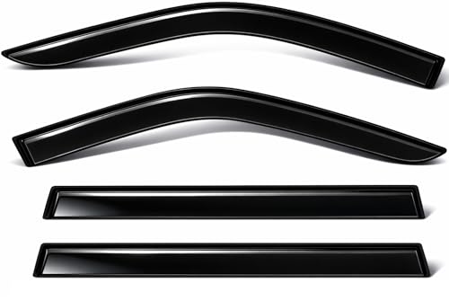 2022-2026 Tape-On Rain Guards for Jeep Grand Cherokee Side Window Visor Deflectors Laredo Altitude Limited Trailhawk Overland Summit Reserve Durable Tinted Shades 2023 2024 2025 - size: For Jeep Grand Cherokee 2022-2026